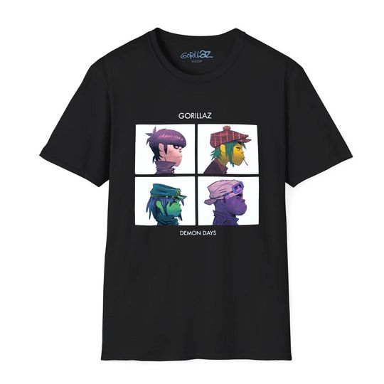 Discover Gorillaz, Demon Days, T-shirt, Music T-shirt, Gorillaz Band, Rock Music, Music Gift