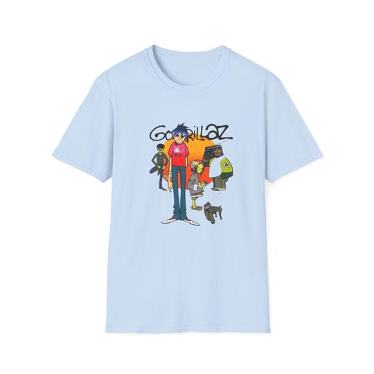 Discover Gorillaz Band Characters T-Shirt, Cartoon Band Tee