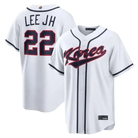 Discover Men's Korea Baseball Jung Hoo Lee White 2026 World Baseball Jersey