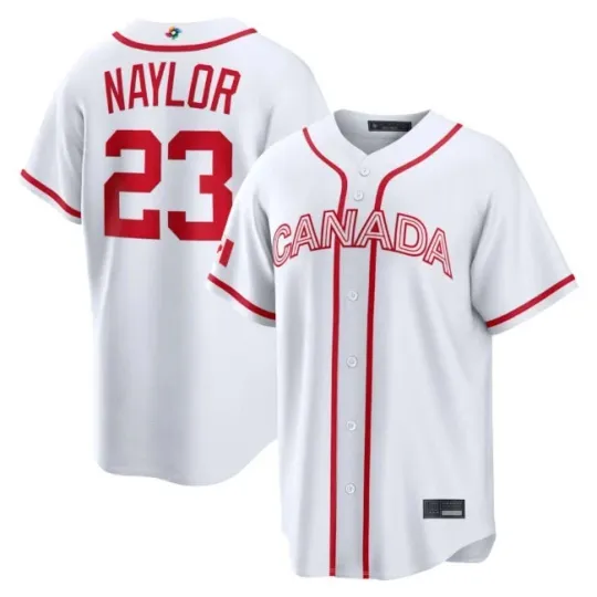 Discover Canada Baseball Bo Naylor White 2026 World Baseball Classic Jersey