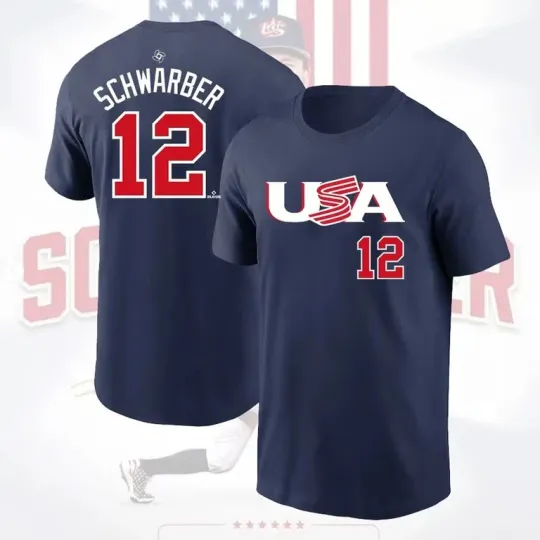 Discover Kyle Schwarber Shirt, Schwarbs #12 World Baseball Classic 2026 USA Team S-2XL