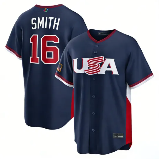 Men's USA Will Smith Navy 2026 World Baseball Classic Jersey