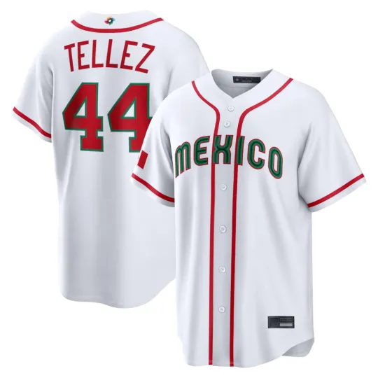 Discover Men's Mexico Baseball Rowdy Tellez White 2026 World Baseball Stitched Jersey