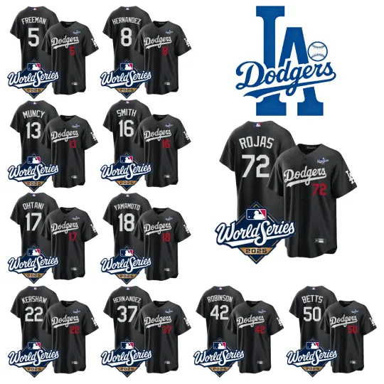 Discover Men's Dodgerss Black 2025 World Series Limited Player Baseball Jersey