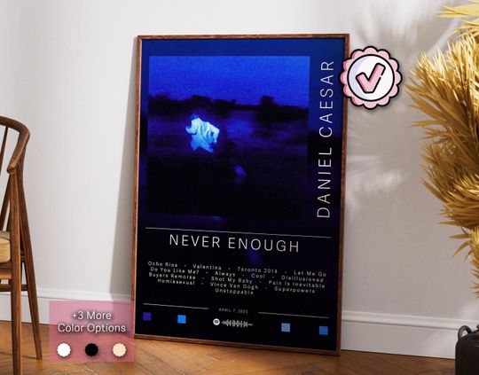 Discover Daniel Caesar Poster, Never Enough Album Poster, Music Poster, Album Cover Poster, Rock Music Poster