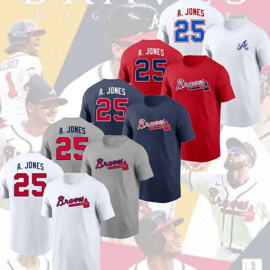 Andruw Jones #25 Atlanta Braves 2026 Name & Number Gift For Fans