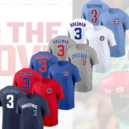 Welcome Alex Bregman #3 Chicago Cubs 2026 Player Name & Number