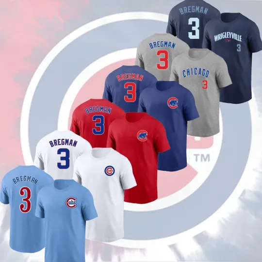 Alex Bregman #3 Chicago Cubs 2026 Name & Number Fan Gifts