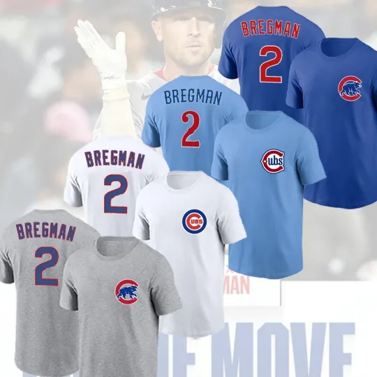 Alex Bregman #2 Chicago Cubs  Team Name and Number Gift For Fans
