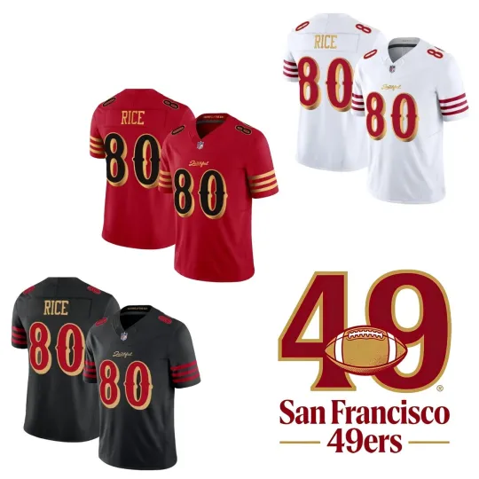 Men 49erss #80 Jerry Rice 2025 Rivalries Collection Jersey