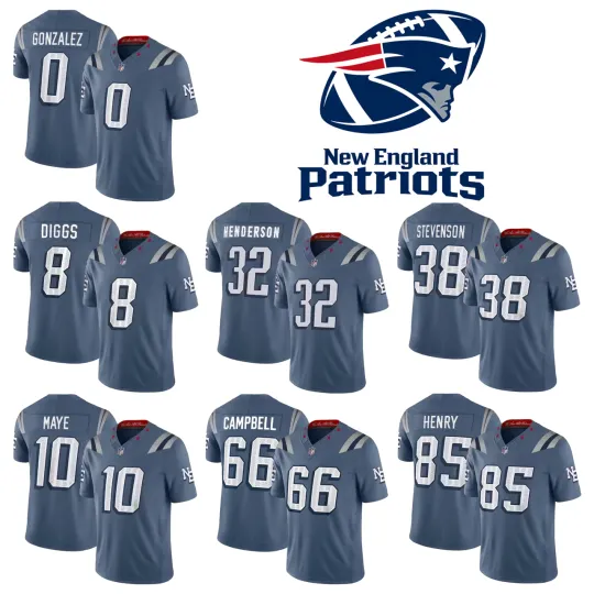 Discover Men/Youth Patriotss Storm Blue 2025 Rivalries Collection Jersey