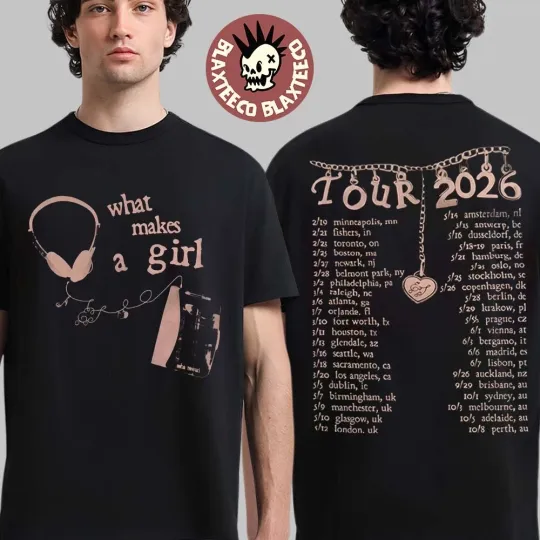 Discover Conan Gray Wishbone World Tour Merch 2026 What Makes A Girl Two Sided T-Shirt