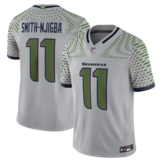 Discover Men Seahawkss Jaxon Smith-Njigba #11 Grey Rivalries Collection Limited Jersey