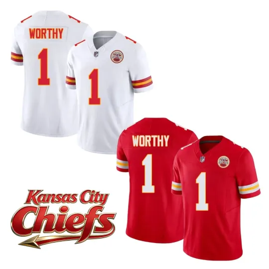 Discover Men Chiefss #1 Xavier Worthy Red/White Vapor F.U.S.E. Limited Jersey