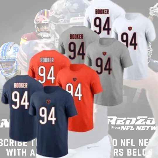 Discover Austin Booker #94 Chicago Bears 2026 Name & Number Fans Gift