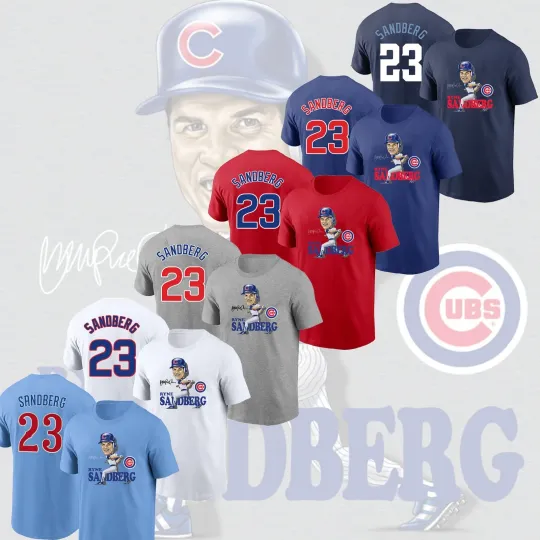 R.I.P Ryne Sandberg #23 Chicago Cubs 2025 Signature, Name & Number For Fans
