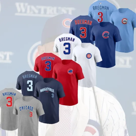 Alex Bregman #3 Chicago Cubs  Team Name and Number Gift For Fans