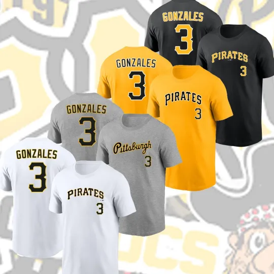 Discover Nick Gonzales #3 Pittsburgh Pirates 2026 Name & Number For Fans
