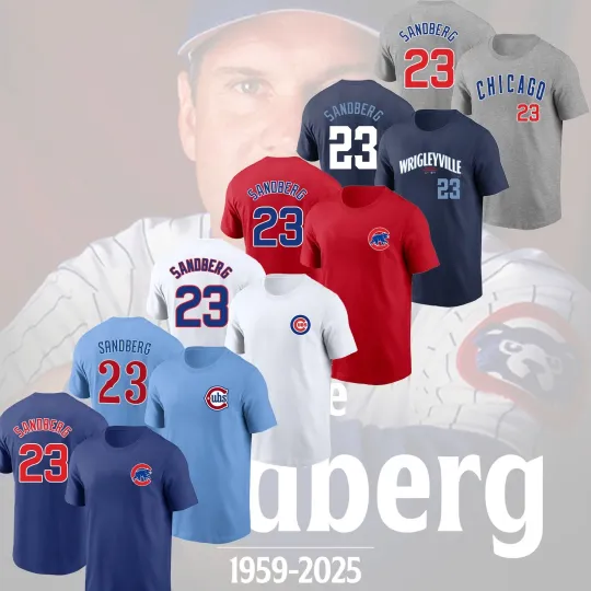 Ryne Sandberg #23 Chicago Cubs 2025 Name & Number Gift For Fans