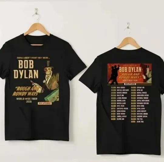 Bob Dylan Rough And Rowdy Ways Tour 2026 reprint shirt