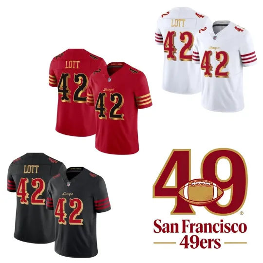 Discover Men 49ers #42 Ronnie Lott 2025 Rivalries Collection Limited Stitched Jersey