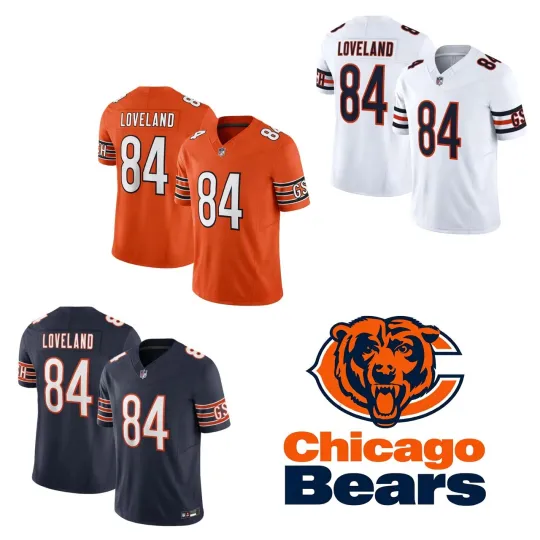 Discover Men Bearss Colston Loveland Orange/Navy/White Limited Player All Jersey