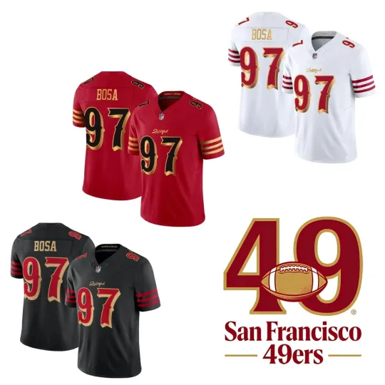 Discover Men 49erss #97 Nick Bosa 2025 Rivalries Collection Limited Jersey