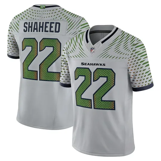Discover Men Seahawkss Rashid Shaheed #22 Grey 2025 Rivalries Collection Limited Jersey