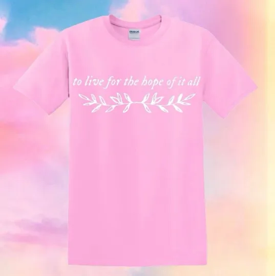 Discover Swift Folklore August Pink T-Shirt for Eras Tour
