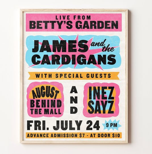 Discover Folklore Betty, James, and August Band Concert Poster