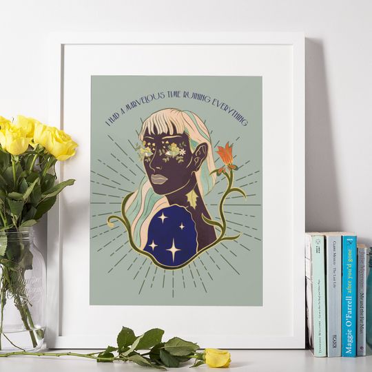 Discover Swift Folklore Poster | I had a marvelous time ruining everything | Cottagecore Wall Art | Vintage Wall Art