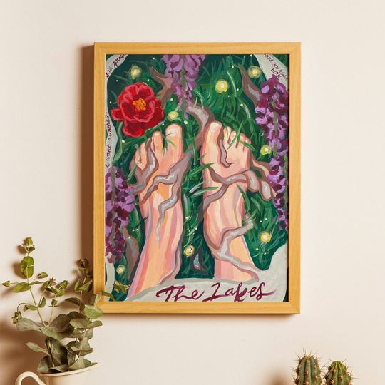 Discover The Lakes Poster, taylor version Gift, Dorm Room Decor, Folklore Evermore Painting
