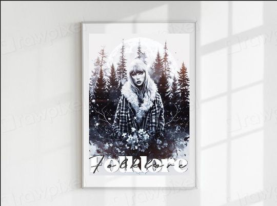 Discover Folklore Album Inspired Digital Poster, Swift, Wall Art, Music Poster, Gifts.