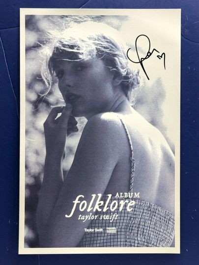 Discover Swift - Folklore Signed Music Poster Coa AUTHENTICATED