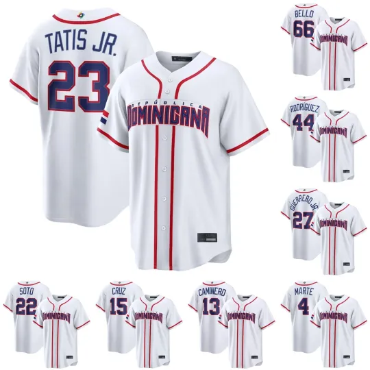 Discover Dominican Republic Baseball White 2026 World Men's Baseball Classic Jersey