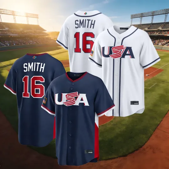 Will Smith #16 WBCC USA Baseball Jersey White/Navy
