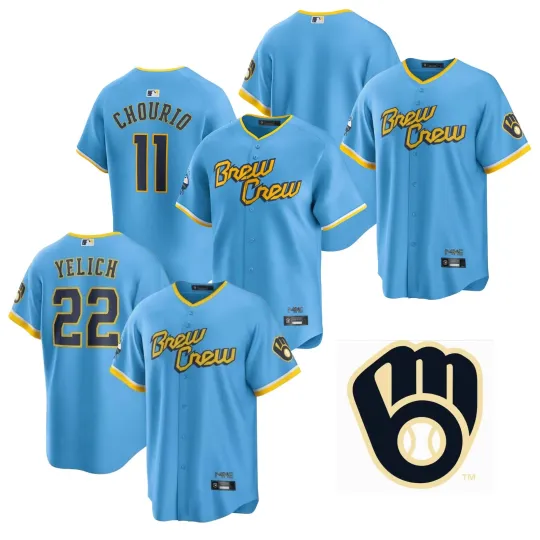 Discover Men's/Youth Brewers Blue City Connect Limited Player Jersey All Stitched Jersey