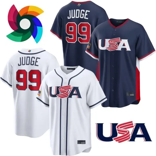 Aaron Judge Team USA World Baseball Classic 2026 Home + Away Jersey