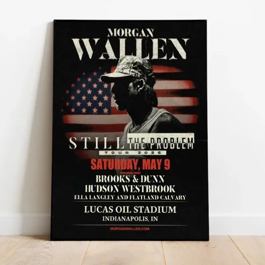 Discover Wallen Western May 9 2026 Lucas Oil Stadium IN Poster