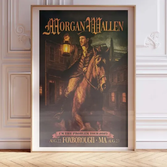 Discover Wallen Western Poster Wall Art Large Print Decor Vintage