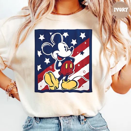 Discover Retro USA 250th Anniversary Mickey Shirt, Disney 4th of July Shirt, Patriotic Disney Gifts,Disney Independence Day Family Tee