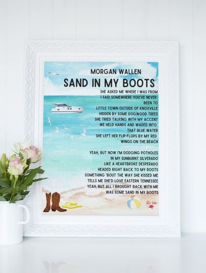 Discover Wall Art Print-Wallen Western Lyrics, Gift for Self, Friend, Family, Birthday