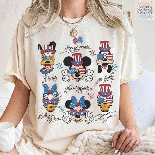 Discover Mickey And Friends US 250 Years Shirt, Disney 250th America Anniversary Tee, Independence Day2026 Tee, Disneyland Patriotic