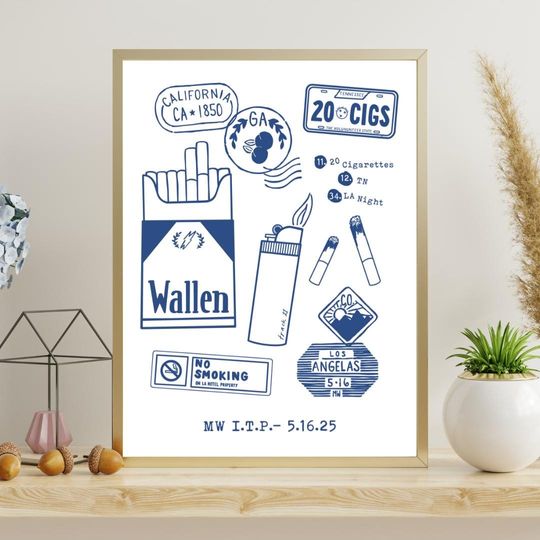 Wallen Western "I'm the Problem" Album Art Poster