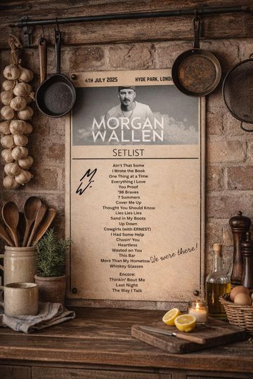 Wallen Western Hyde Park Setlist Poster