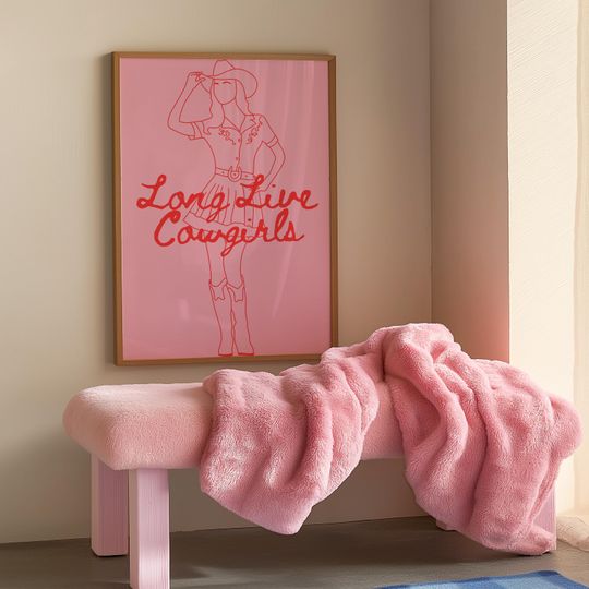 Discover Long Live Cowgirls Print, Wallen Western Country Song Quote Decor, Southern Cowgirl Poster