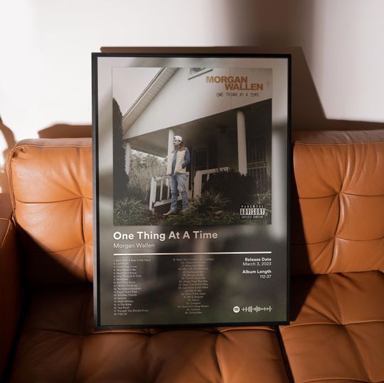 Discover Wallen Western One Thing At A Time Poster Eu Shipping Album Cover Poster