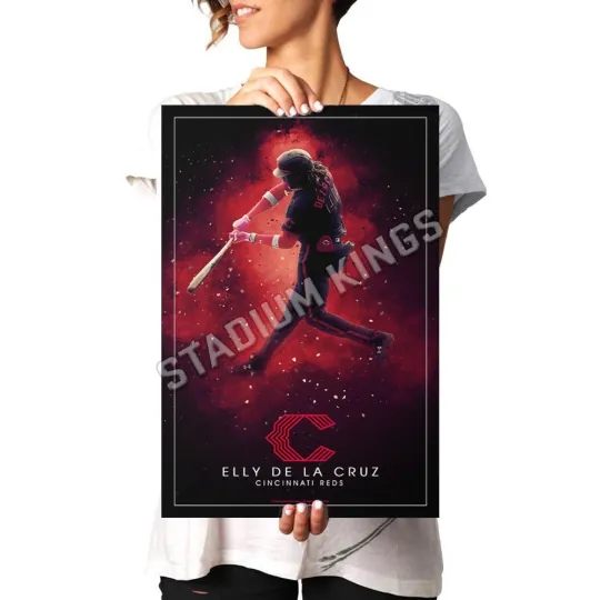 Discover Elly De La Cruz Cincinnati Reds Supernova Series Baseball Poster - 11x17 in.