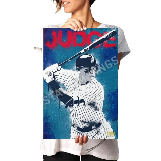 Discover Aaron Judge New York Yankees Baseball Street Art Print Poster - 11x17 in.