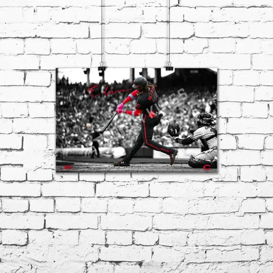 Discover Elly De La Cruz Cincinnati Reds Facsimile Signature Authentic Poster